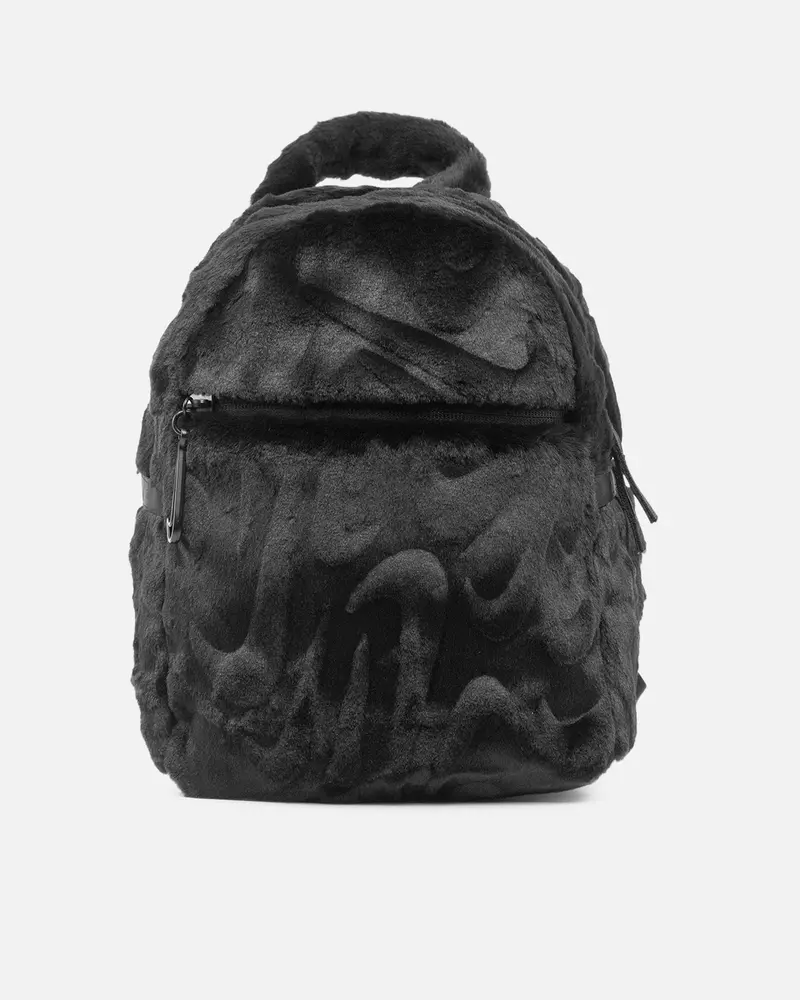 Nike Faux Fur Mini Backpack (6L) Black/Black 1