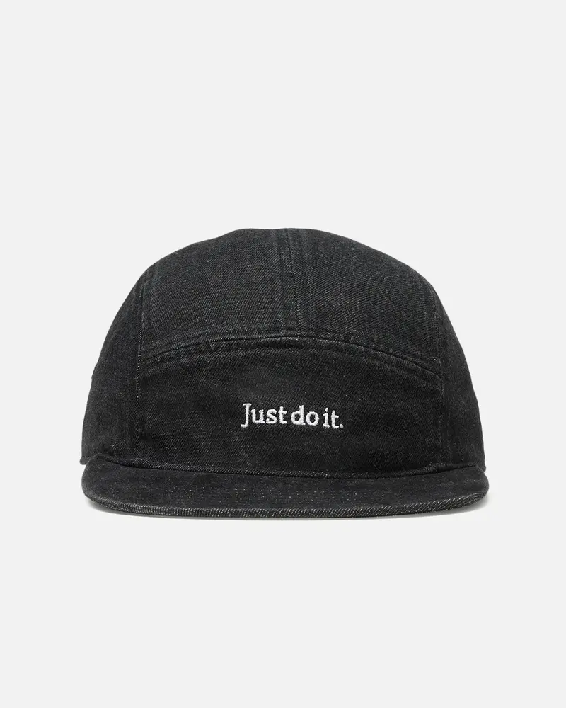 Nike Fly Unstructured Denim Strapback Cap Black/Black/White 1