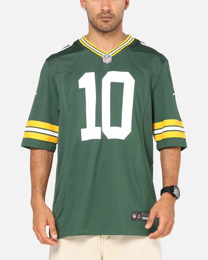 Nike Green Bay Packers Jordan Love #10 Home Game Nfl Jersey Green 1