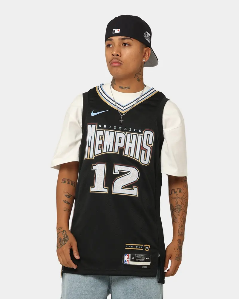Nike Ja Morant Memphis Grizzlies #12 City Edition Nike Dri-Fit Nba Swingman Jersey Black 1