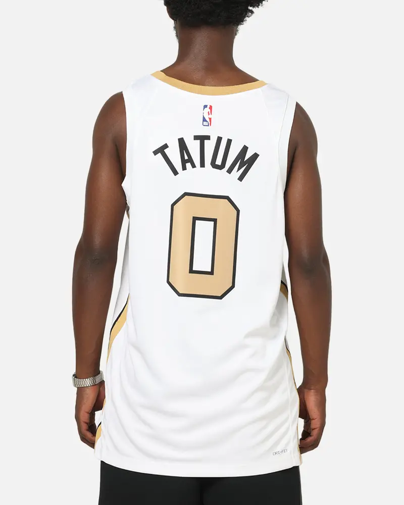 Nike Jayson Tatum Boston Celtics #0 City Edition Dri-Fit Nba Swingman Jersey White 2