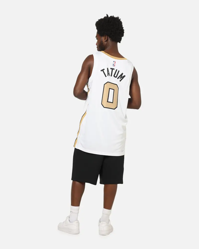Nike Jayson Tatum Boston Celtics #0 City Edition Dri-Fit Nba Swingman Jersey White 4