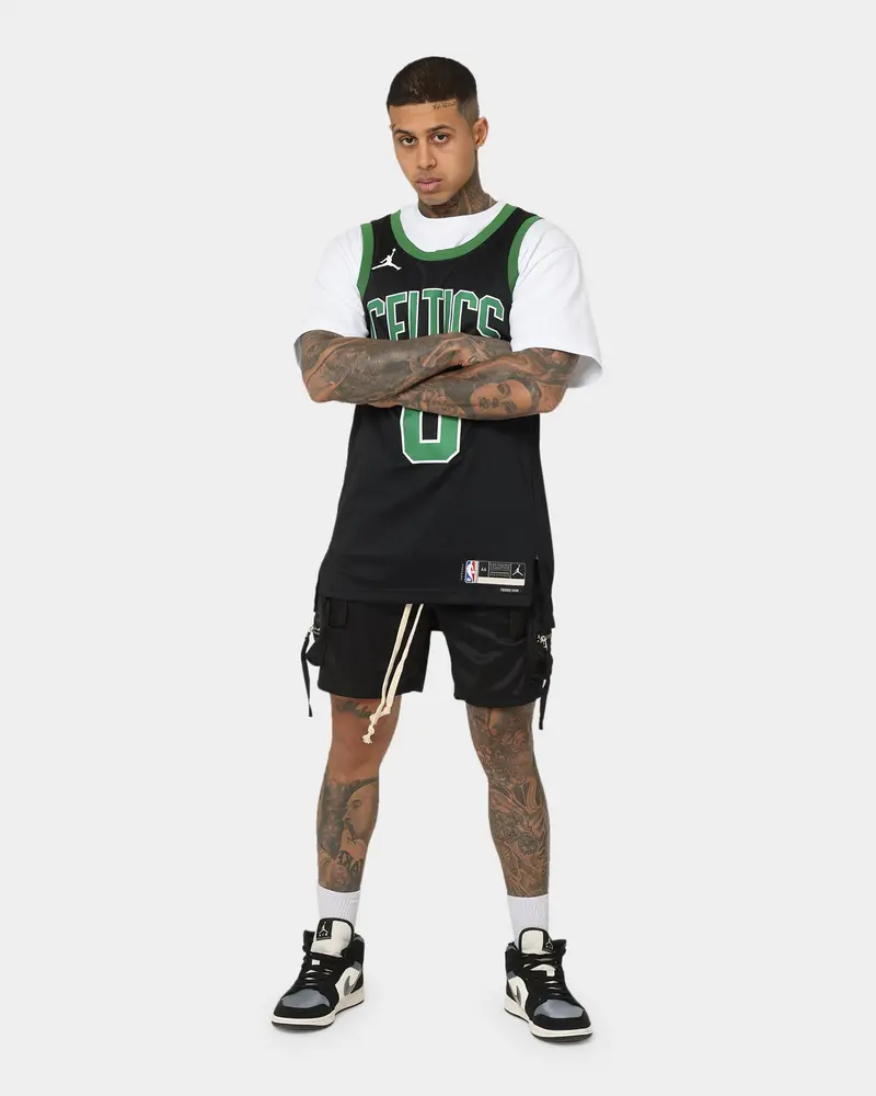Nike Jayson Tatum Boston Celtics #0 Statement Edition Jordan Dri-Fit Nba Swingman Jersey Black 3