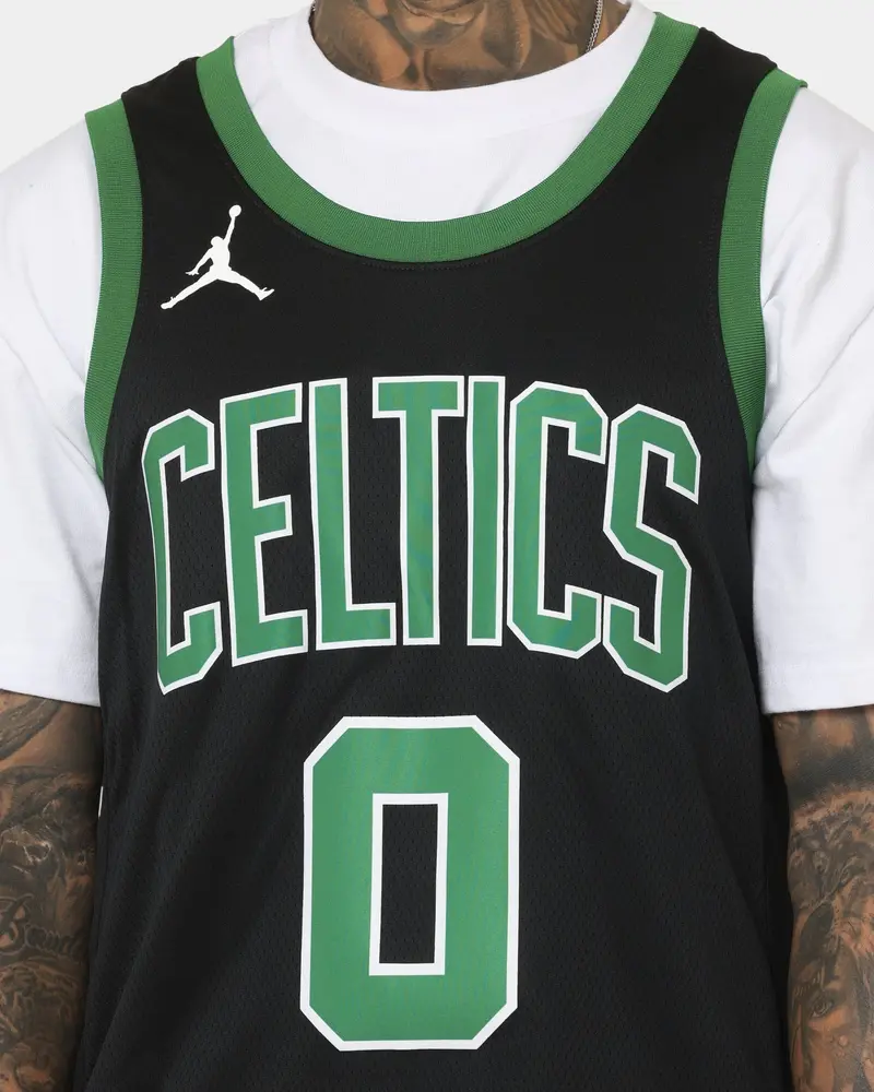 Nike Jayson Tatum Boston Celtics #0 Statement Edition Jordan Dri-Fit Nba Swingman Jersey Black 4