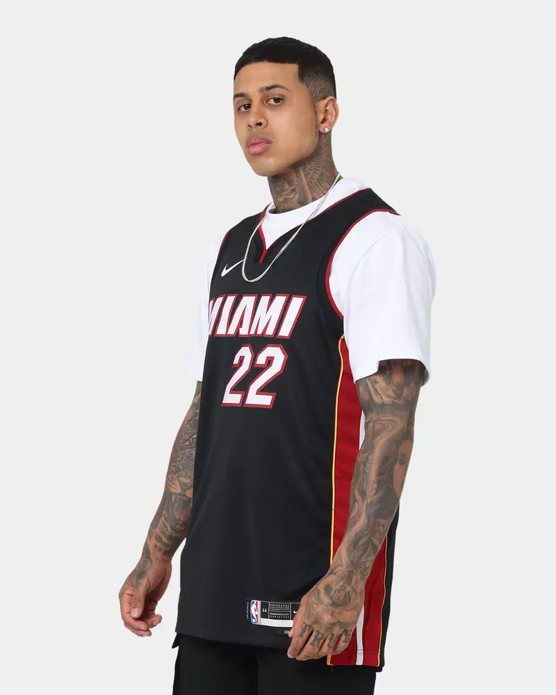 Nike Jimmy Butler Miami Heat #2 Icon Edition 2022/23 Dri-Fit Nba Swingman Jersey Black 1