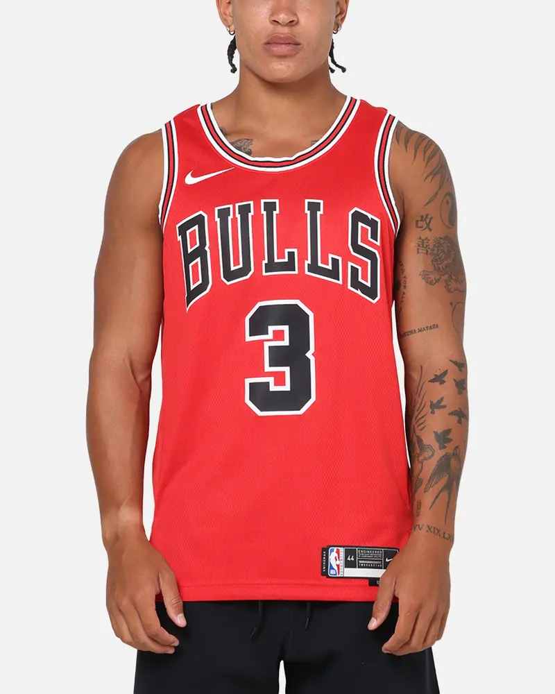 Nike Josh Giddey Chicago Bulls #3 Icon Edition Nike Dri-Fit Nba Swingman Jersey University Red 1