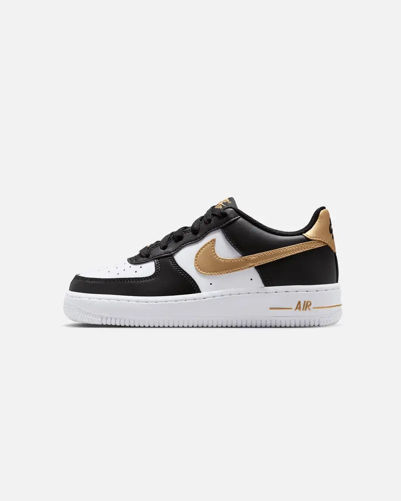 Nike Kids' Air Force 1 (Gs) Black/Metallic Gold 1