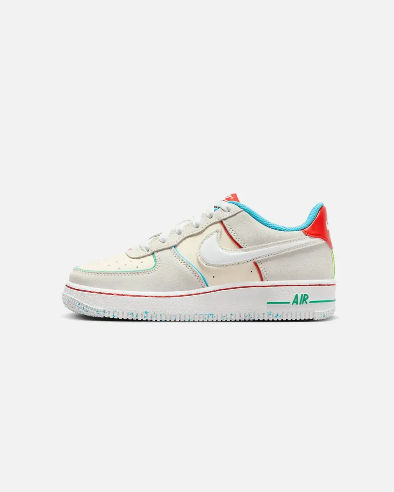 Nike Kids' Air Force 1 Lv8 2 Bg Hd "Holiday Cookies" (Gs) Pale Ivory/White 1