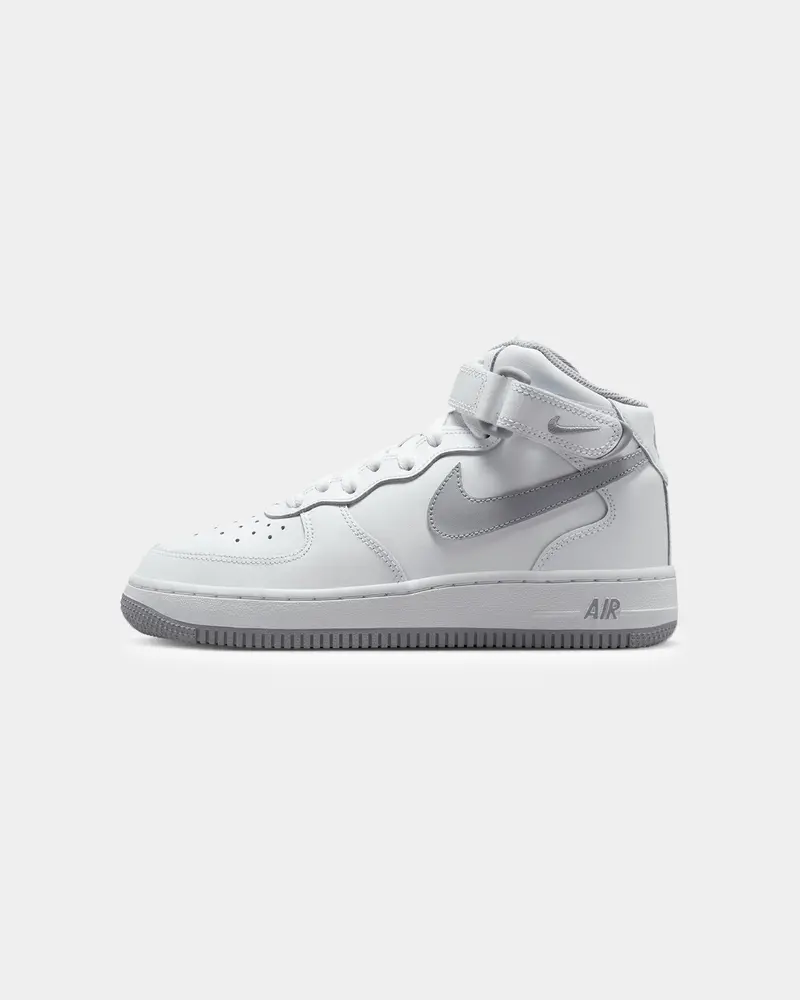 Nike Kids' Air Force 1 Mid Le (Gs) White/Wolf Grey 1