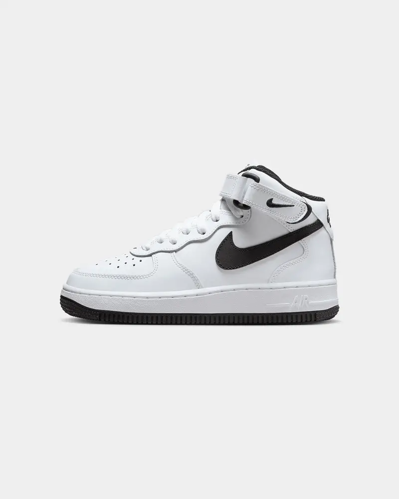 Nike Kids' Air Force 1 Mid Le White/Black 1