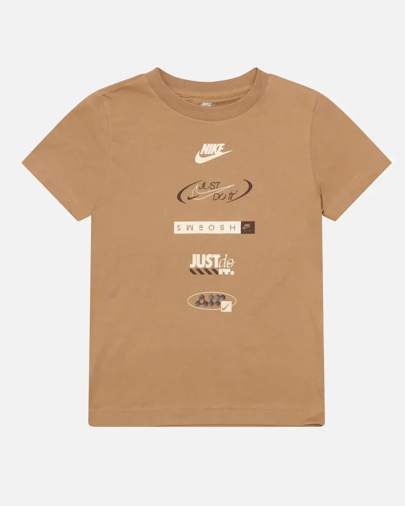 Nike Kids' Brandmark Stack T-Shirt Beige 1