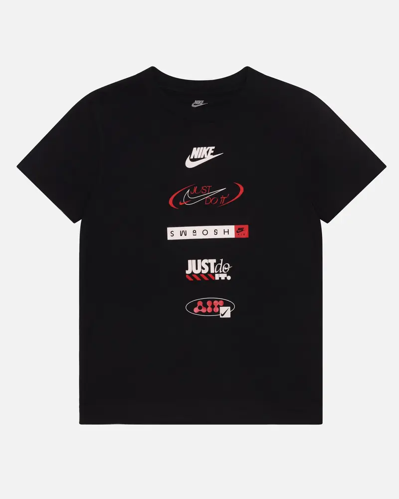 Nike Kids' Brandmark Stack T-Shirt Black 1