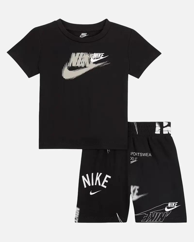 Nike Kids' Club Brand Energy Shorts Set Black 1