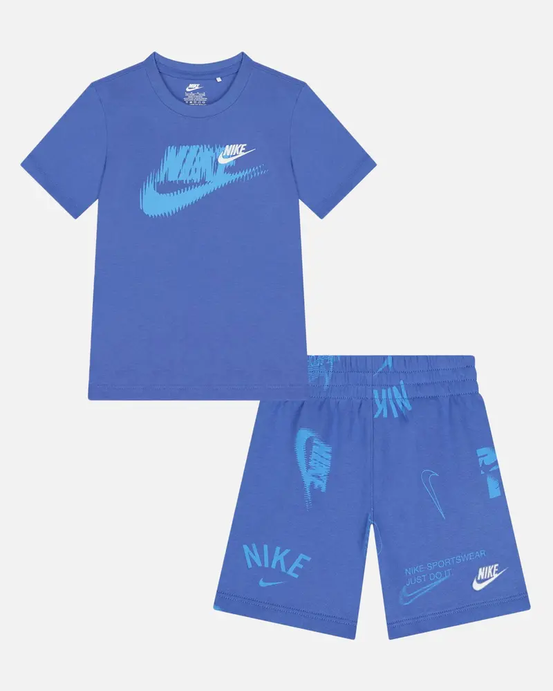 Nike Kids' Club Brand Energy Shorts Set Blue 1