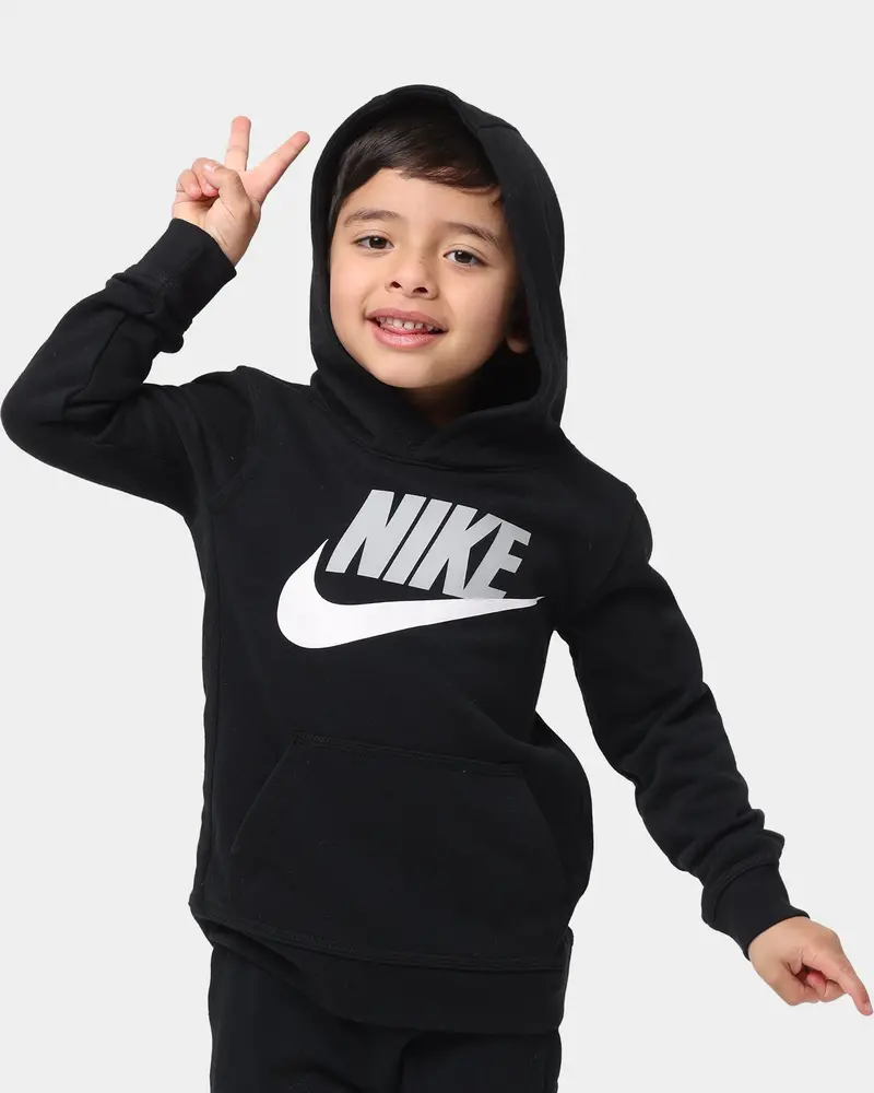 Nike Kid's Club Hbr Ft Po Hoodie Black 1