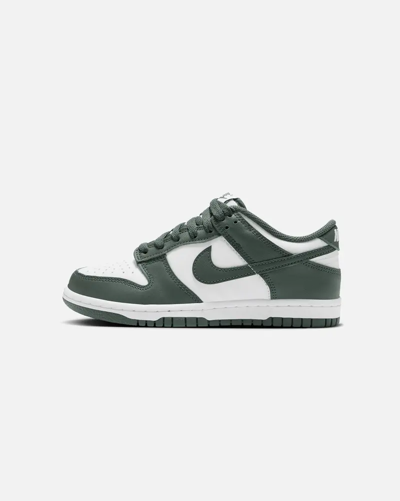 Nike Kids' Dunk Low (Gs) White/Green 1