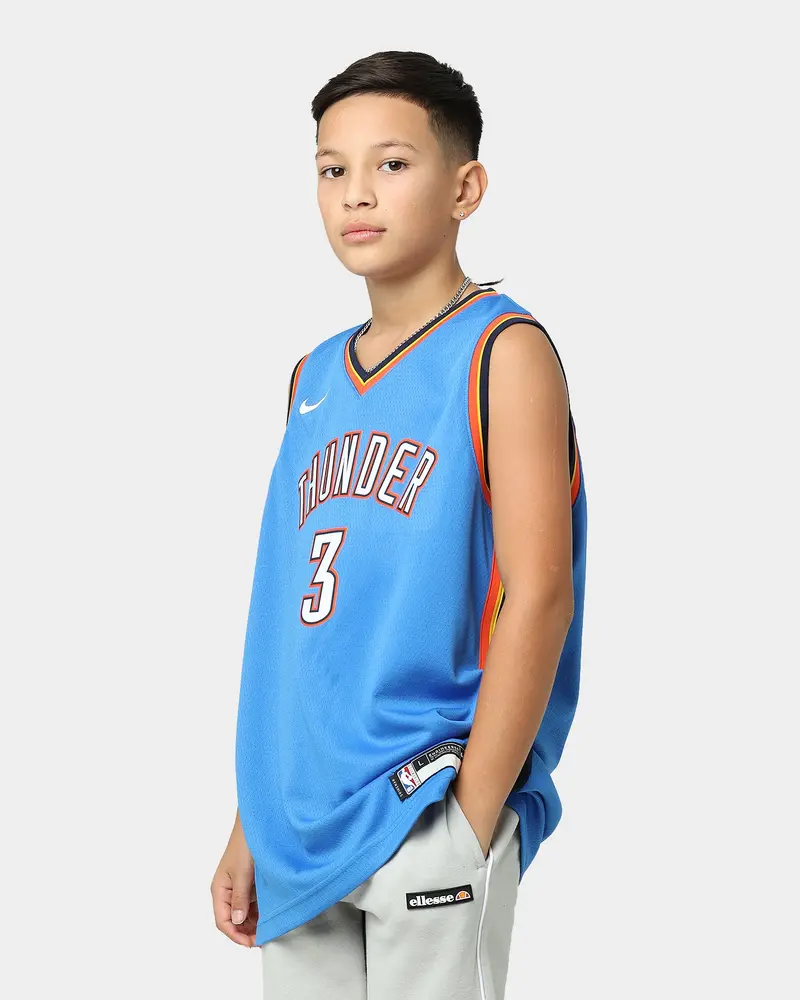 Nike Kids' Oklahoma City Thunder Josh Giddey #3 Icon Swingman Jersey Blue 1