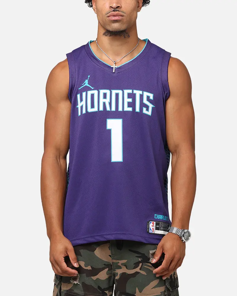 Nike Lamelo Ball Charlotte Hornets #1 Statement Edition 2022/23 Nike Dri-Fit Nba Swingman Jersey New Orchid 1
