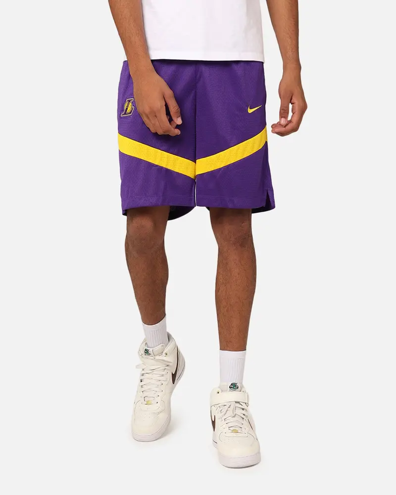 Nike Los Angeles Lakers Dri-Fit Practice Icon+ Shorts Field Purple 1