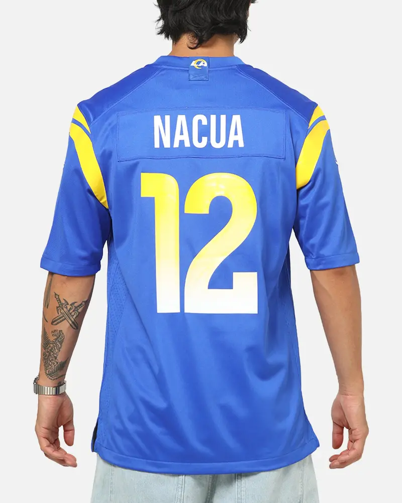 Nike Los Angeles Rams Puka Nacua #12 Home Game Nfl Jersey Blue 2