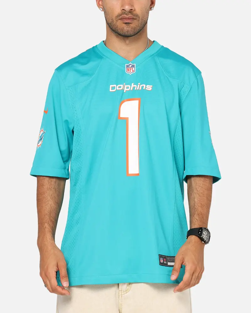 Nike Miami Dolphins Tua Tagovailoa #1 Home Game Nfl Jersey  Turbo Green 1