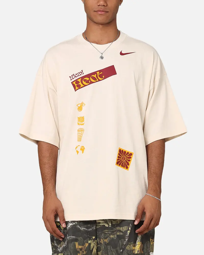 Nike Miami Heat Nba Courtside Oversized T-Shirt Pure 1