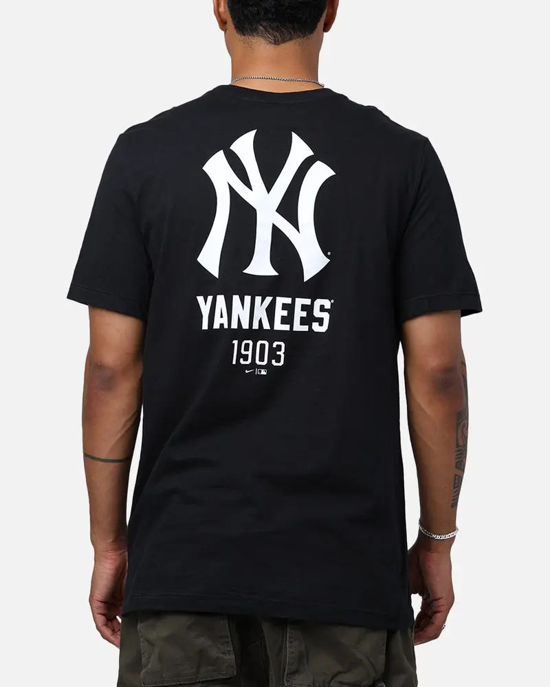 Nike New York Yankees Large Logo Back T-Shirt Black 1