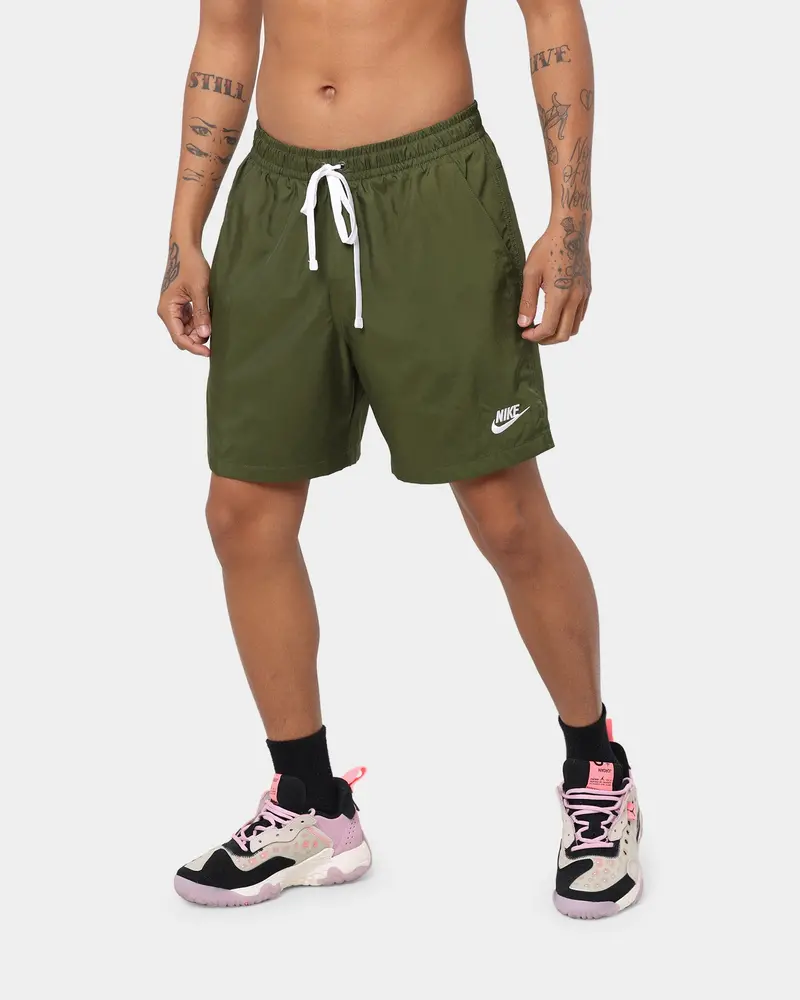 Nike Nike Sportswear Woven Lined Shorts Rough Green/White 1