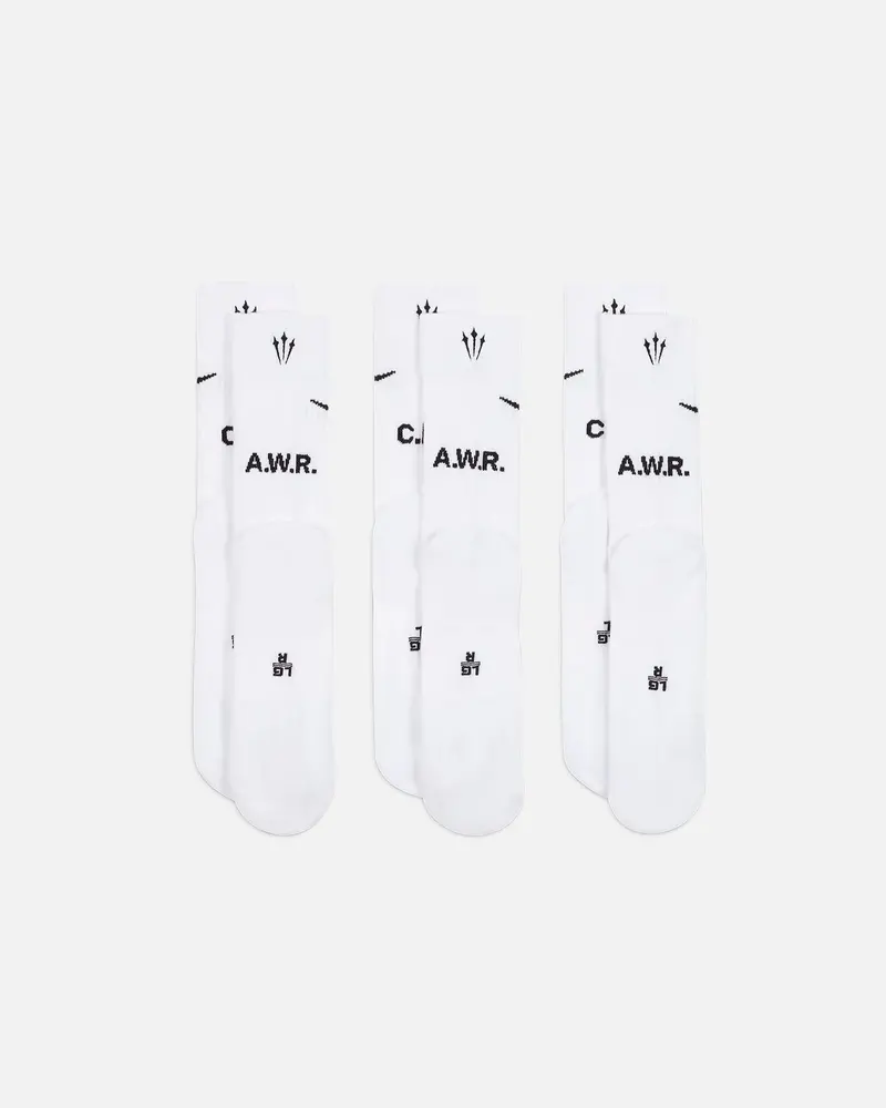 Nike Nocta Crew Socks 3 Pack White/Black 1