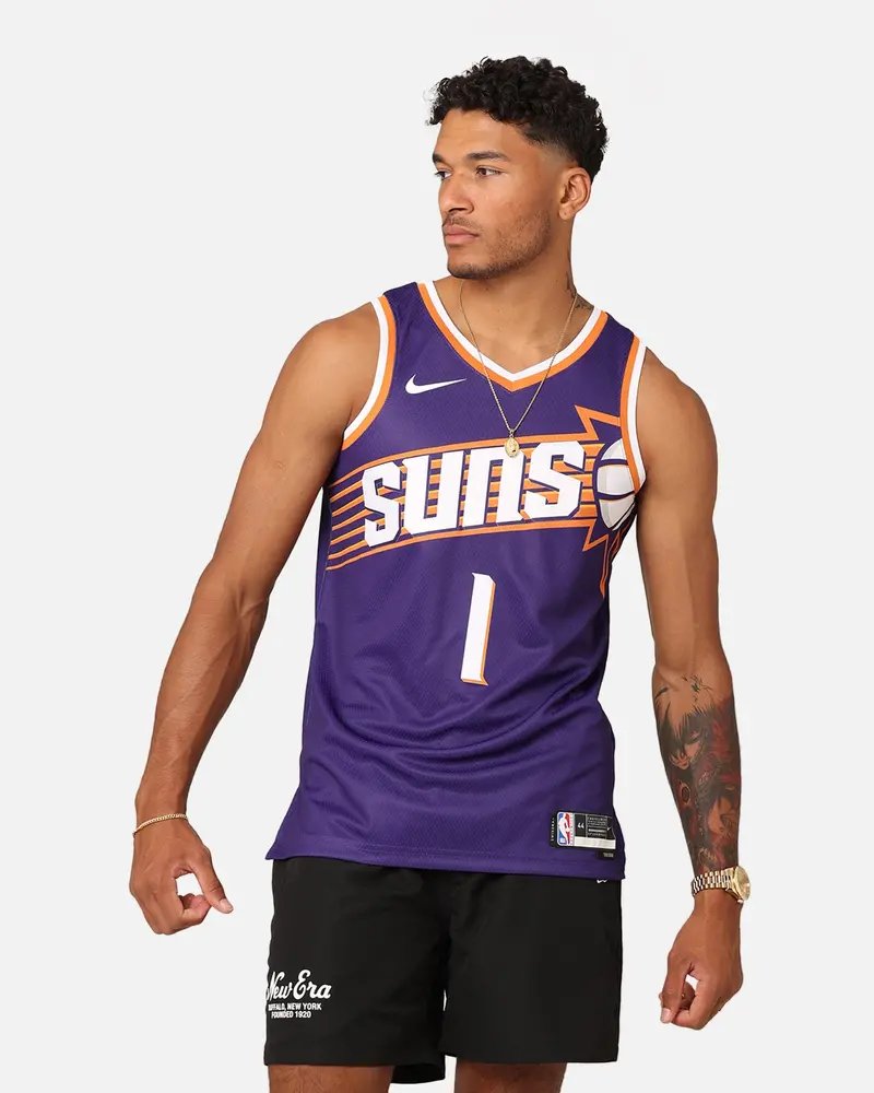 Nike Phoenix Suns Devin Booker 2023/24 Icon Edition Dri-Fit Nba Swingman Jersey New Orchid 1