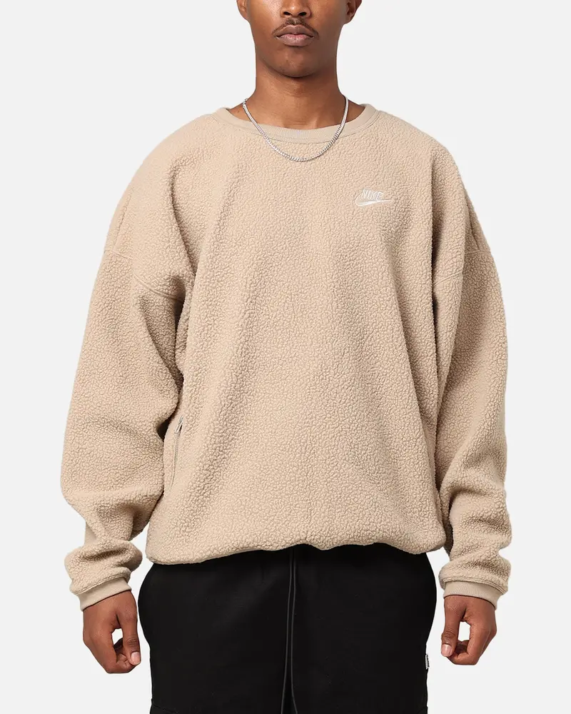 Nike Sherpa Winter Crewneck Khaki/Light Orewood 1