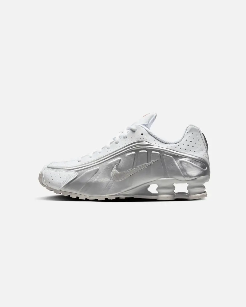 Nike Shox R4 White/Metallic Silver 1