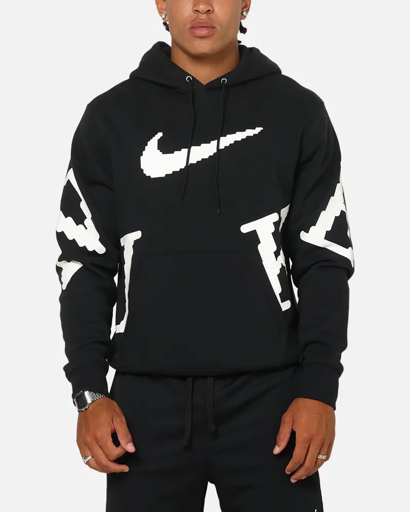 Nike Sportswear Club Fleece Hoodie Black/White 1