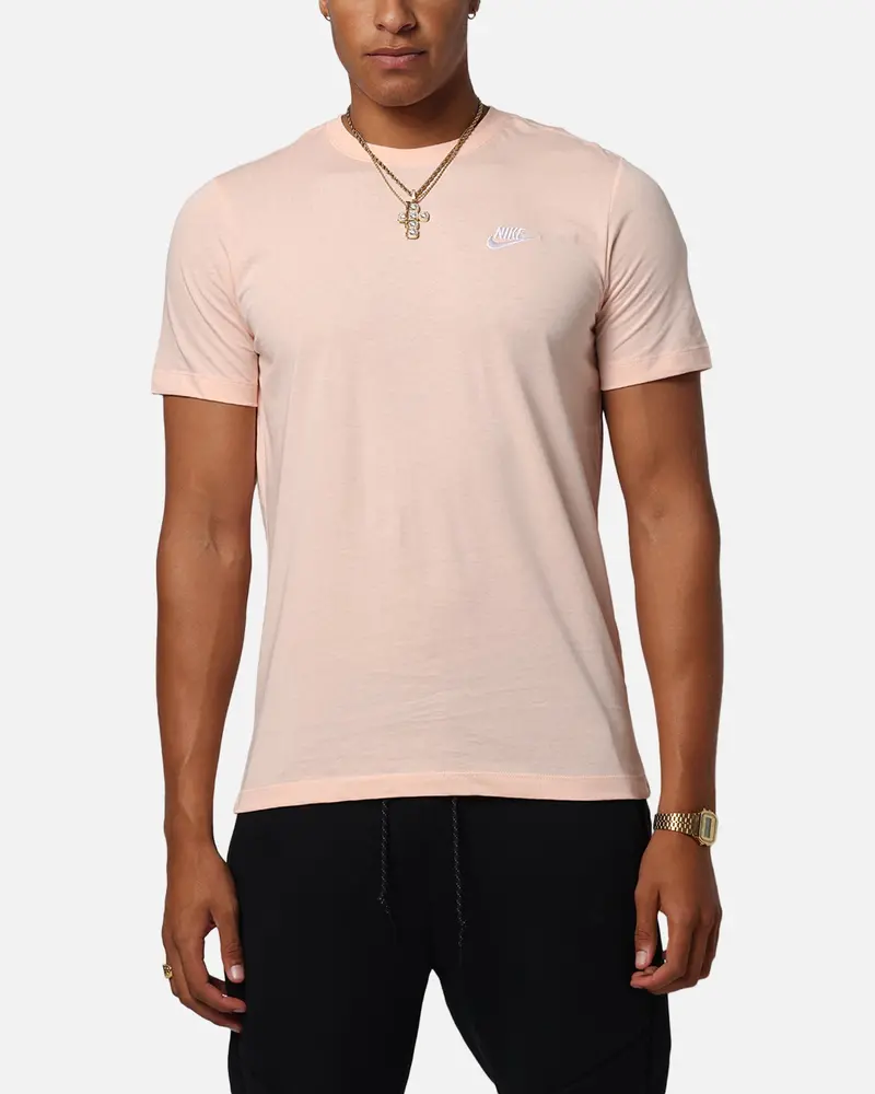 Nike Sportswear Club T-Shirt Coral/White 1