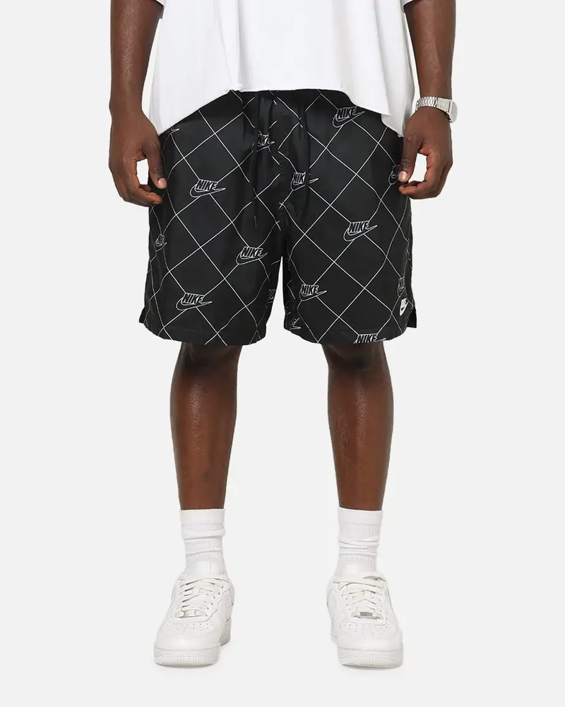 Nike Sportswear Club Woven Flow Shorts Black/Black/White 1