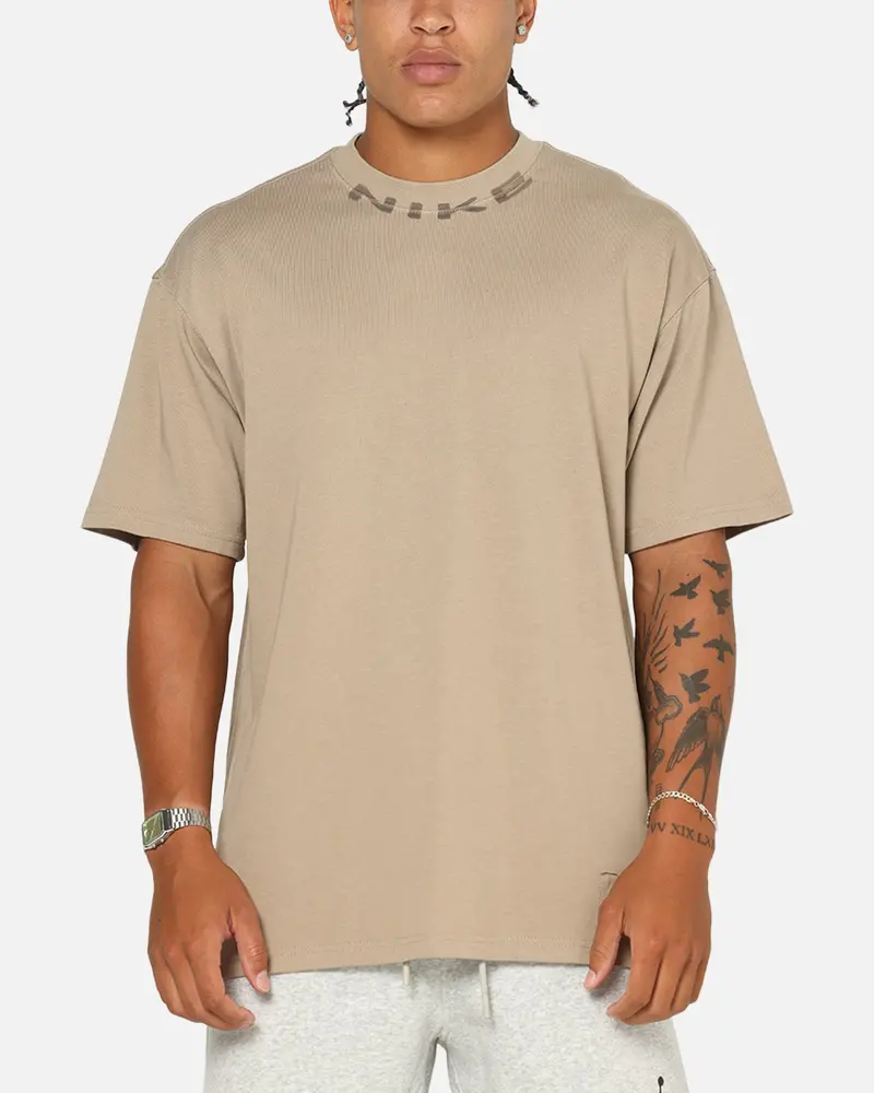 Nike Sportswear Collar Print T-Shirt Khaki 1