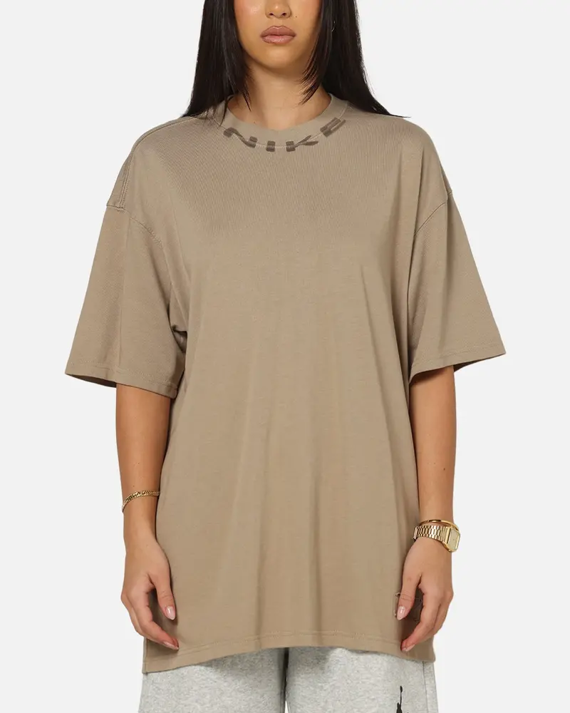 Nike Sportswear Collar Print T-Shirt Khaki 1