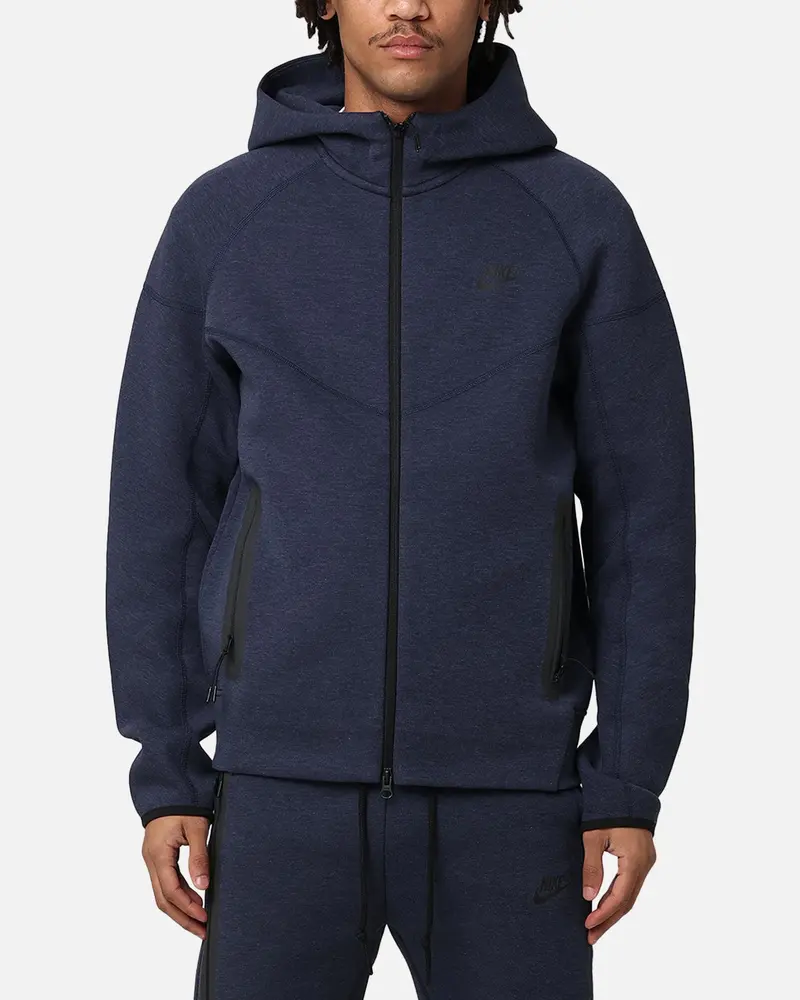 Nike Sportswear Tech Fleece Full-Zip Windrunner Hoodie Obsidian Heather Black 1