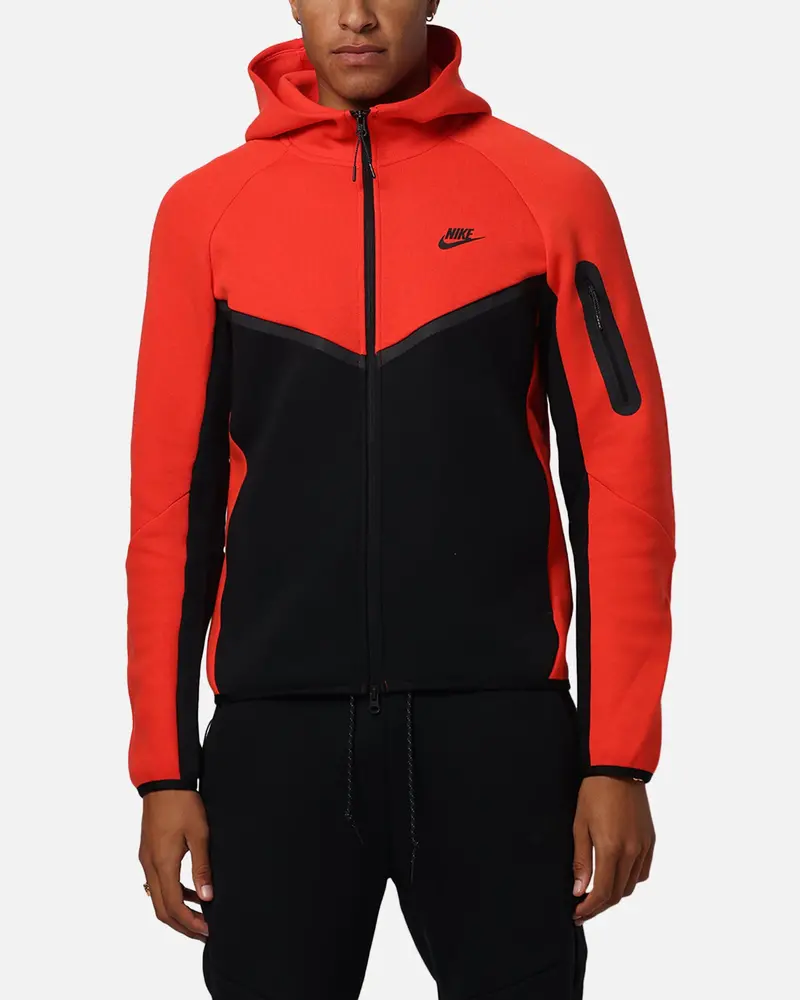 Nike Sportswear Tech Fleece Windrunner Full-Zip Hoodie Jacket Lt Crimson/Black 1