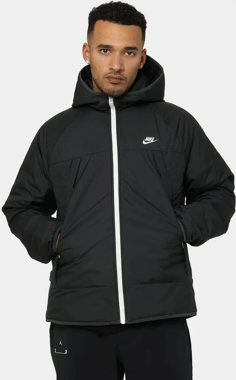 Nike Sportswear Therma-Fit Legacy Reversible Hooded Jacket Black/Dark Smoke 1