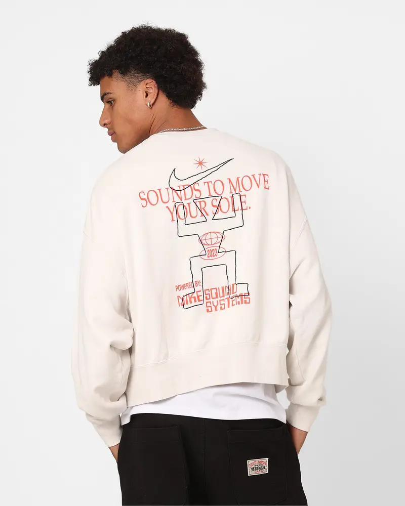 Nike Sportswear Trend Fleece Crewneck Phantom/Black/Bright Crimson 1