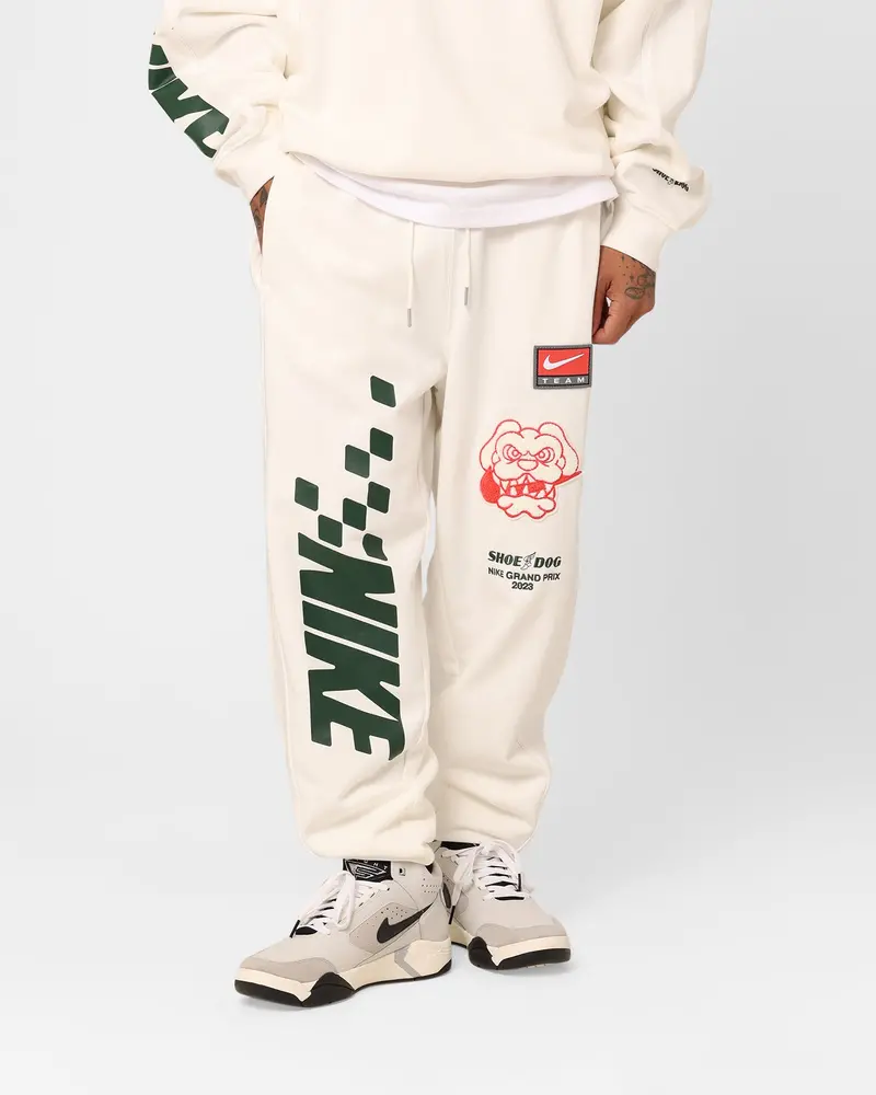 Nike Sportswear Trend Fleece Joggers Sail/Fire Red 1