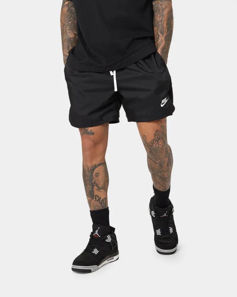Nike Sportswear Woven Flow Shorts Black/White 1