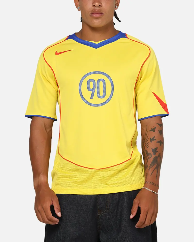 Nike Total 90 Soccer T-Shirt Tour Yellow/Lyon Blue 1