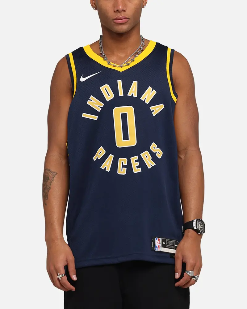 Nike Tyrese Haliburton Indiana Pacers #0 Icon Edition 2022/23 Nike Dri-Fit Nba Swingman Jersey College Navy 1