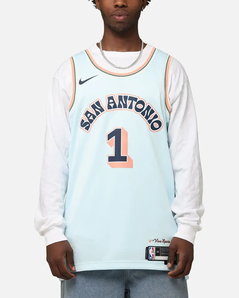 Nike Victor Wembanyama San Antonio Spurs #1 City Edition 2024/25 Nike Dri-Fit Nba Swingman Jersey Blue 1