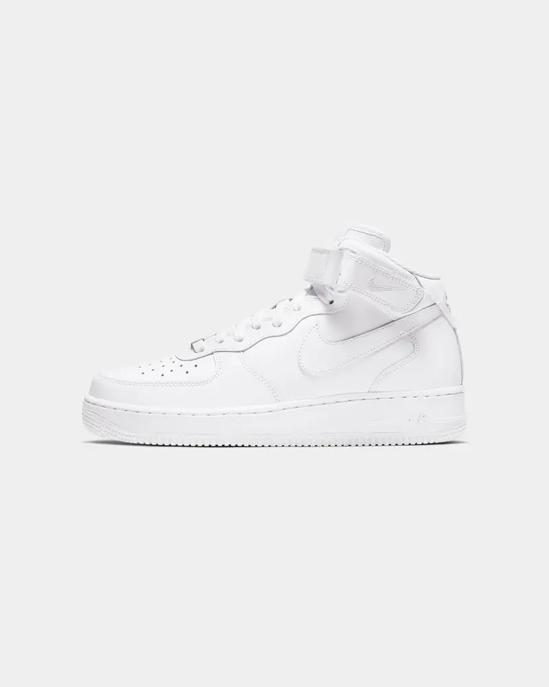 Nike Women's Air Force 1 '07 Mid White/White 1