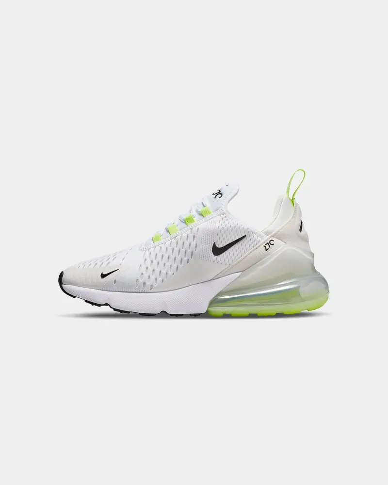 Nike Women's Air Max 270 White/Black/Light Bone/Ghost Green 1