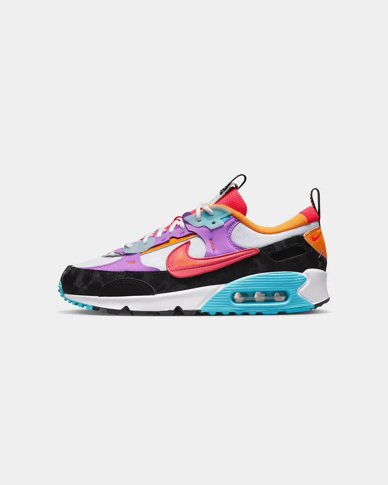 Nike Women's Air Max 90 Futura White/Bright Crimson 1