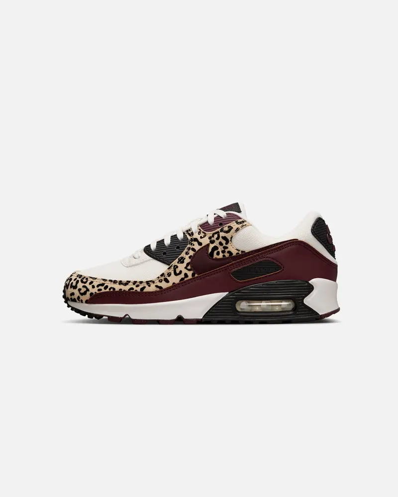 Nike Women's Air Max 90 Sail/Burgundy Crush/Black 1